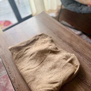 LOFT Gold Sweater with Shimmer Details